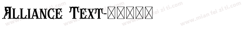 Alliance Text字体转换